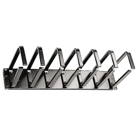 Chatsworth Products Cpi 23"W HORZ CABLE MGR RING PANEL, 2.8"H X 23"W X 6"D ALUMINUM, BLACK 11564-723